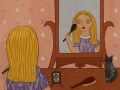 An Ideal Girl Brushes Her Hair Daily